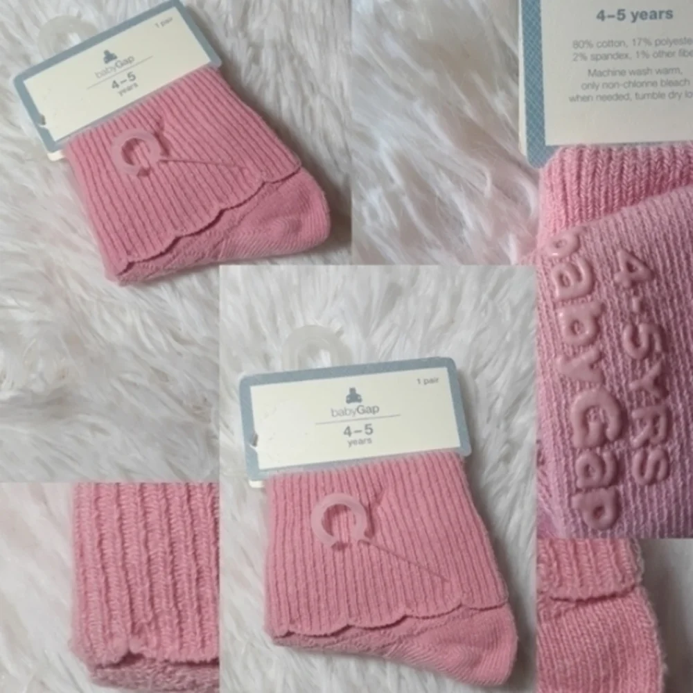 🛍Baby Gap Girl's Scalloped Edge Socks- Pink